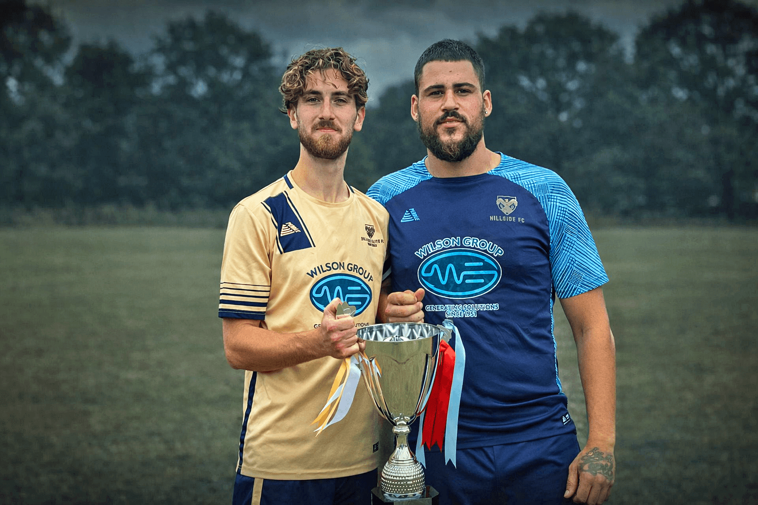 Hillside captains with the cup